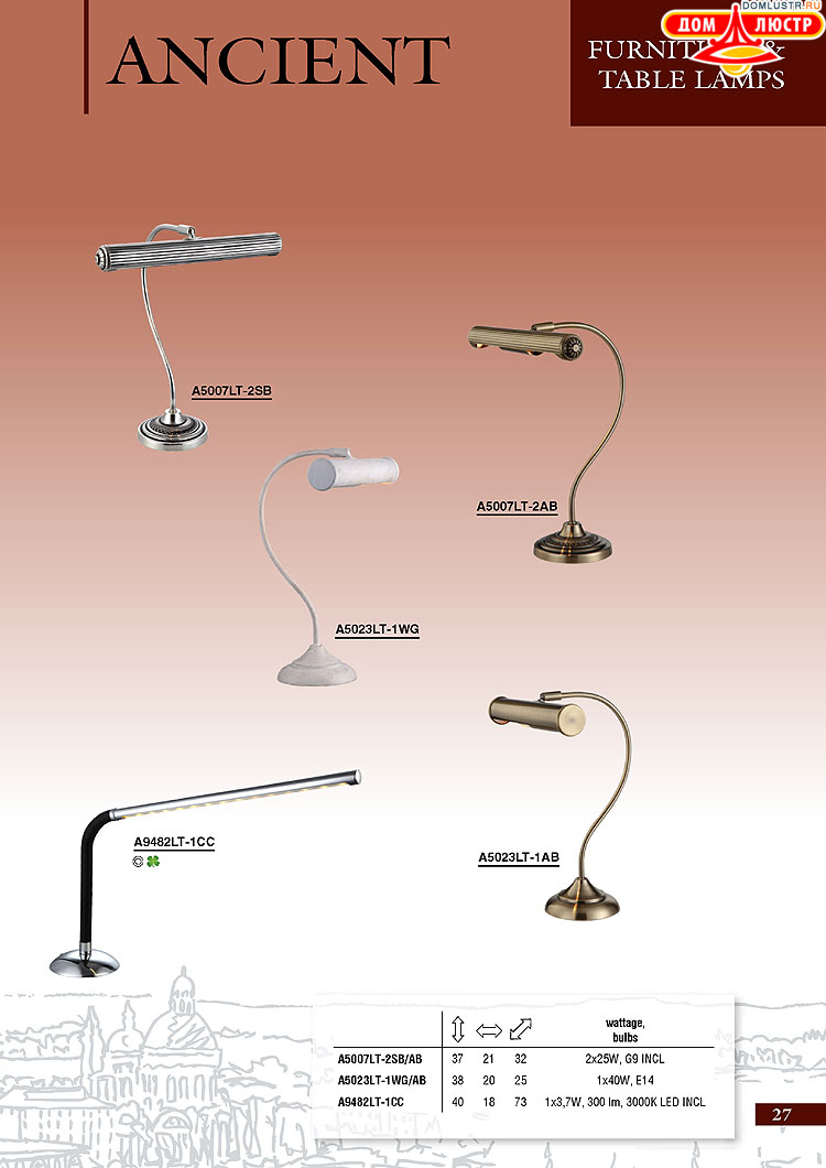 ����������� ������ � ����������� Arte Lamp, ���.: 027