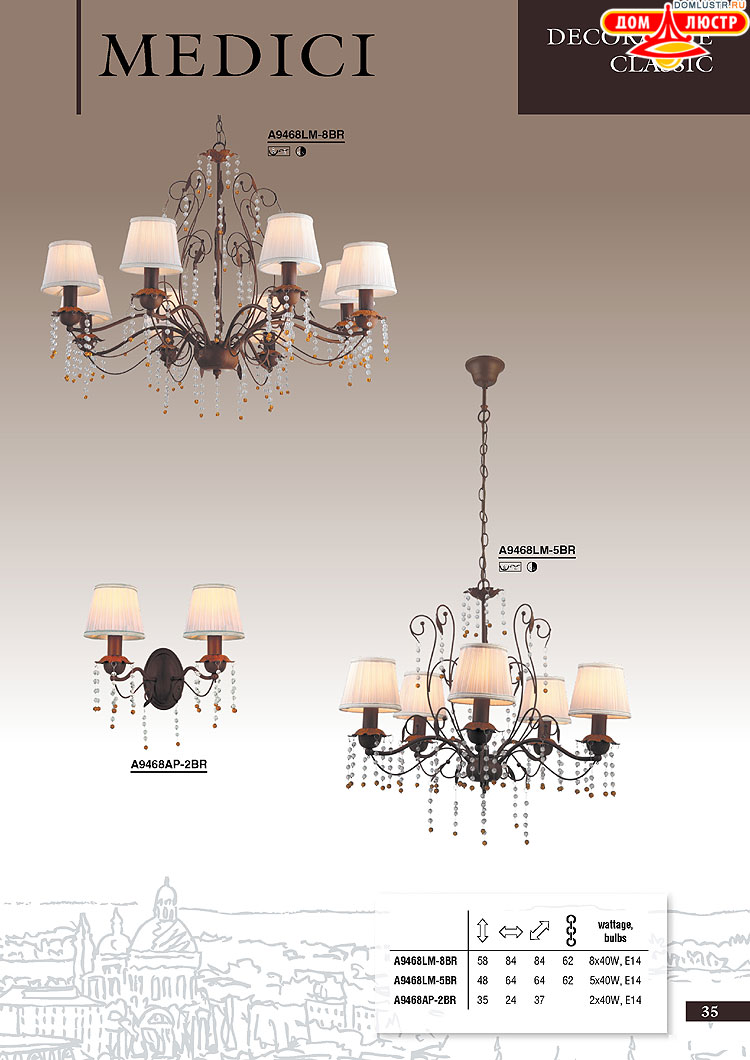 ����������� ������ � ����������� Arte Lamp, ���.: 035