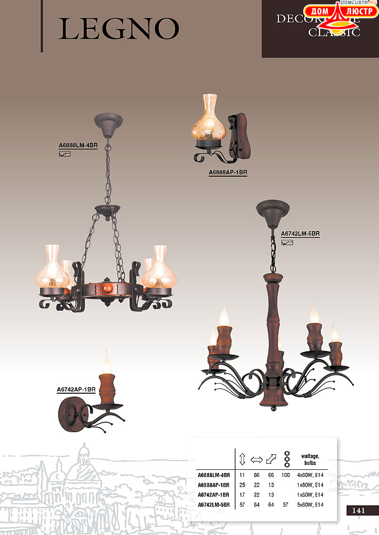 ����������� ������ � ����������� Arte Lamp, ���.: 141