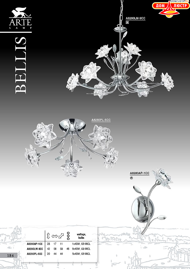 ����������� ������ � ����������� Arte Lamp, ���.: 184