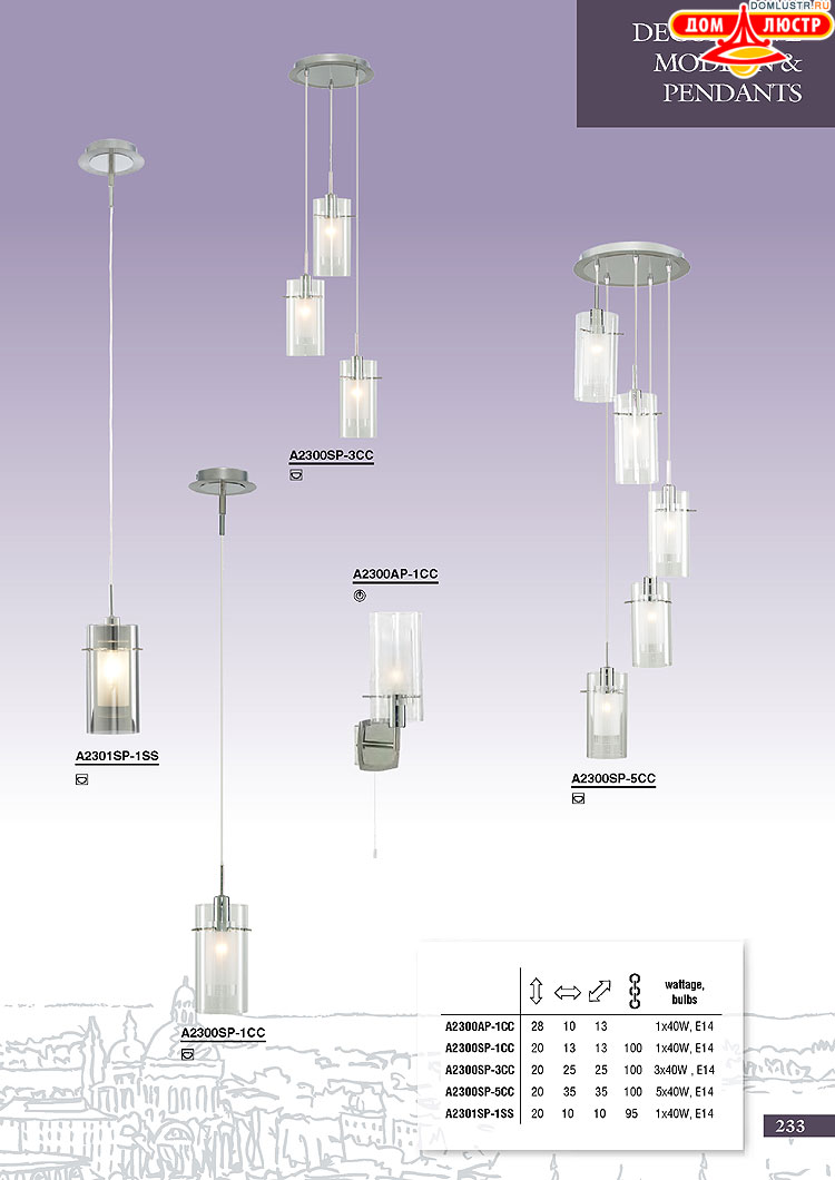 ����������� ������ � ����������� Arte Lamp, ���.: 233