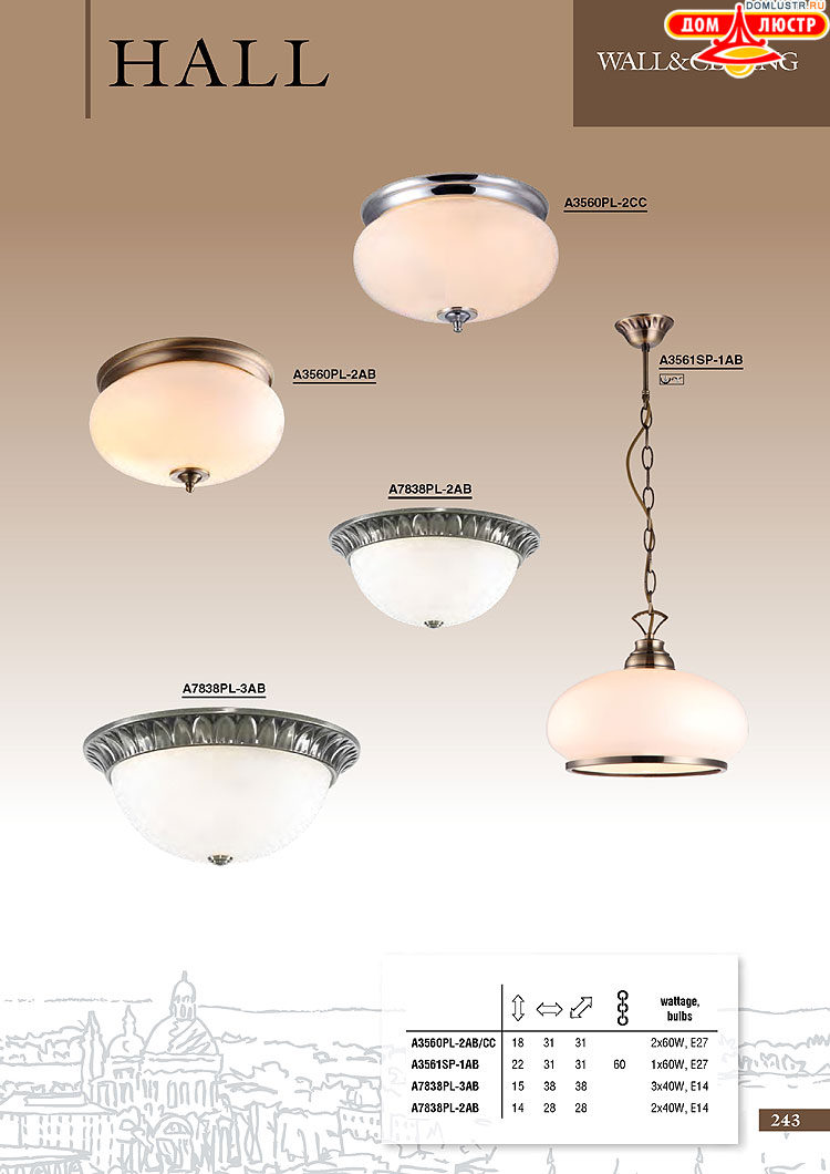 ����������� ������ � ����������� Arte Lamp, ���.: 243
