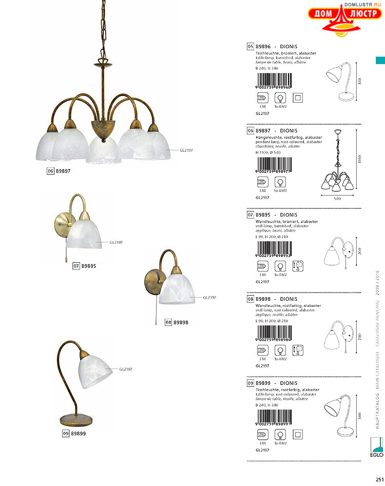 Eglo - ����������� � ������, ���.: 251