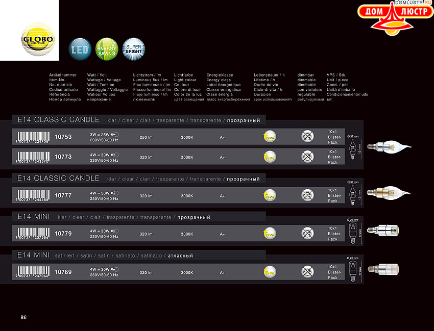 Globo - ������ � �����������, ���.: 086