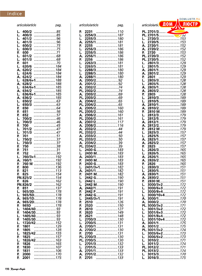 ������ � ����������� Reccagni Angelo, ���.: 196