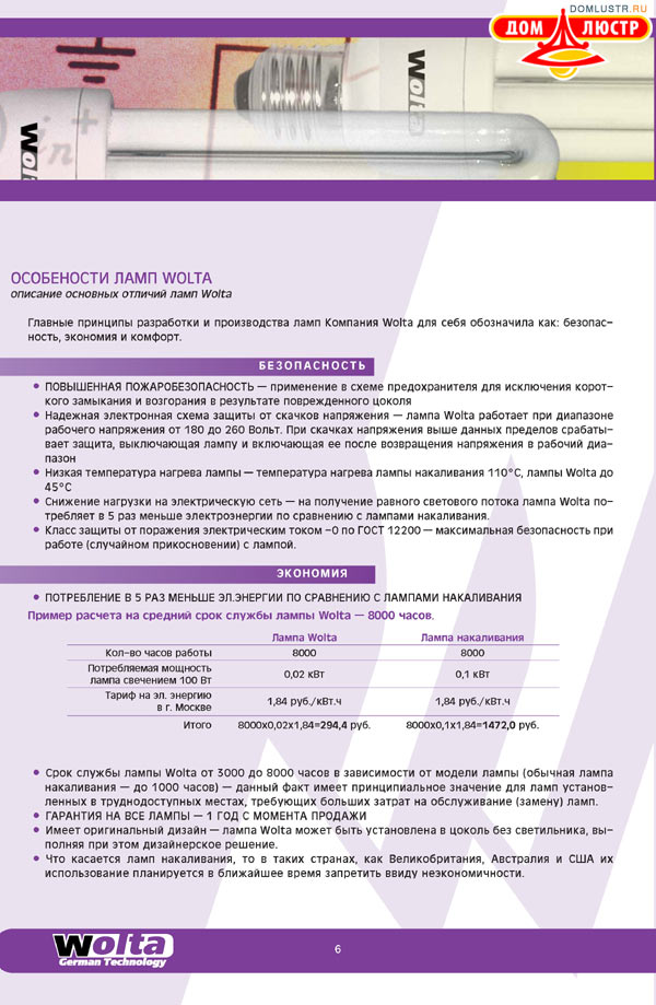 ������ ����������� �������� Wolta - ���.: O6